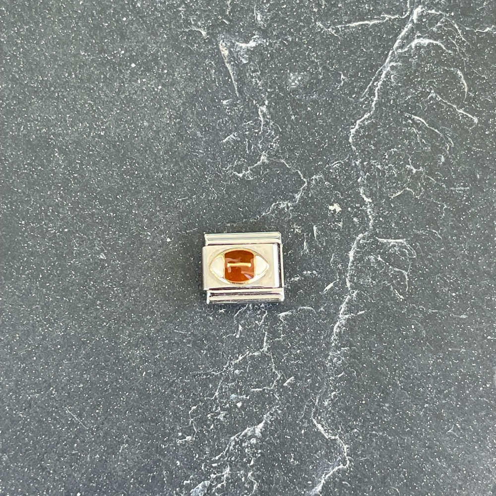 NWOT Zoppini Enameled Football charm link